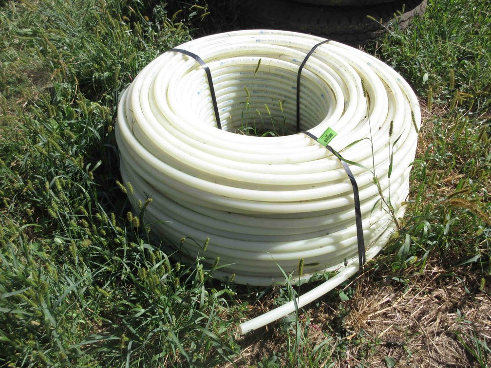 Group of Pex-A blue letter tubing