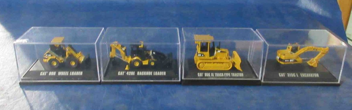 (4) Norscott 1/87th scale die cast Cat equipment die-cast