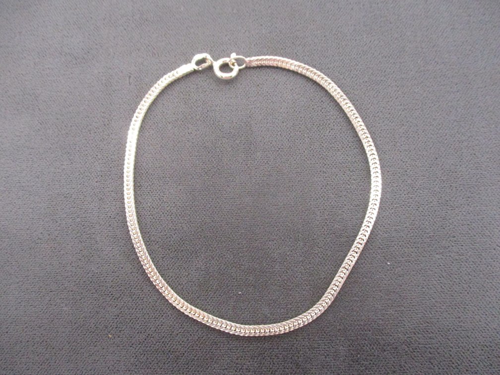 Sterling silver wheat link bracelet