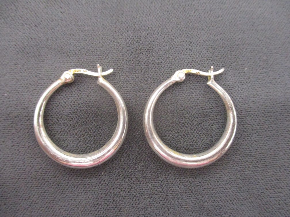 Sterling silver hoop earrings