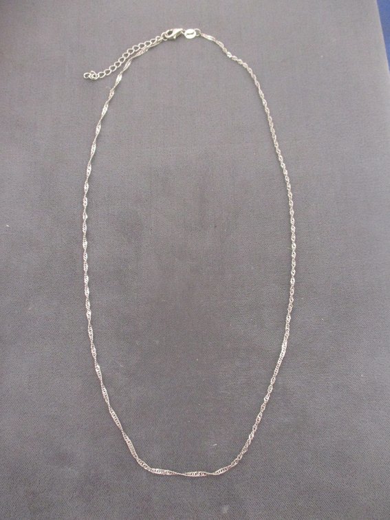 Sterling silver adjustable twist style necklace