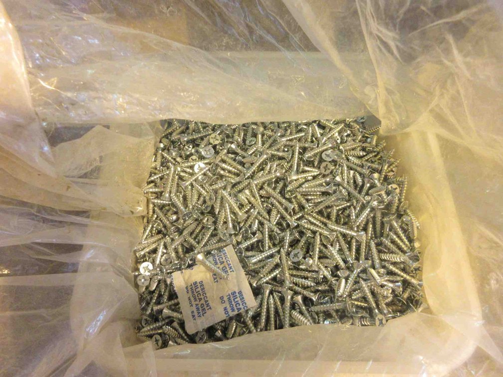 Pail of screws