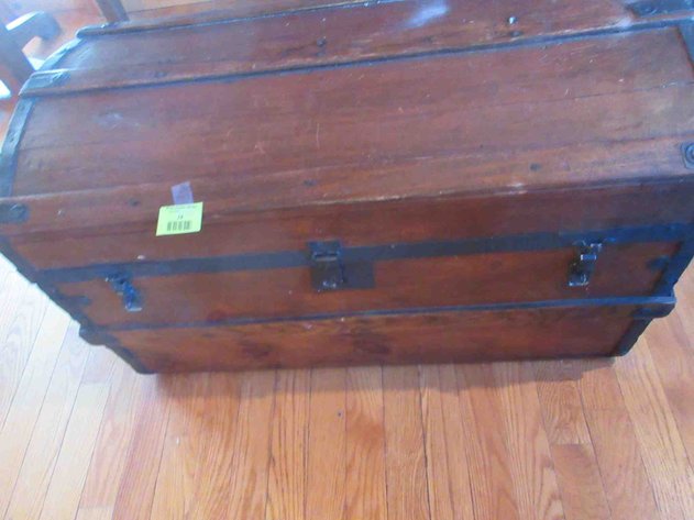 Image for Antique wood trunk