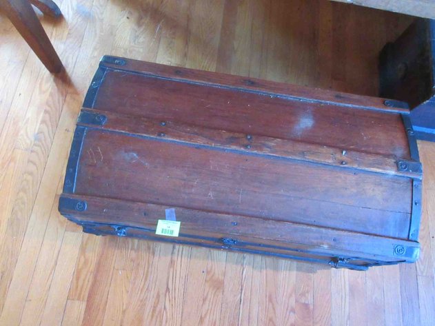 Image for Antique wood trunk