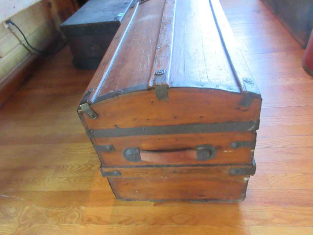 Image for Antique wood trunk