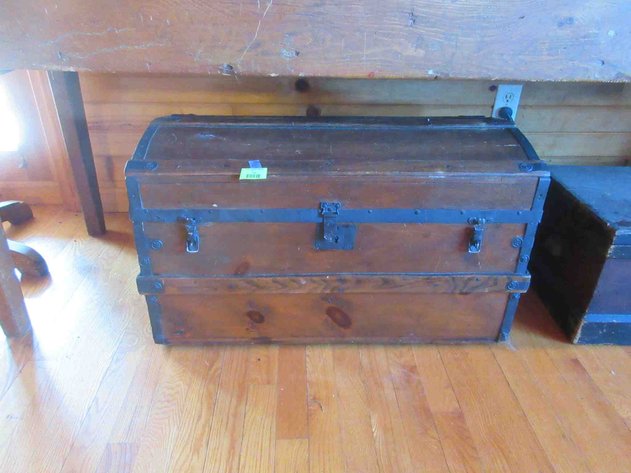 Image for Antique wood trunk