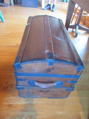 Image for Antique wood trunk