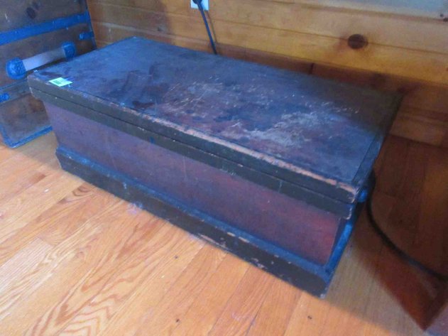 Image for Antique wood carpenter's trunk