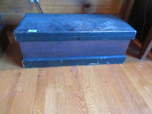 Image for Antique wood carpenter's trunk