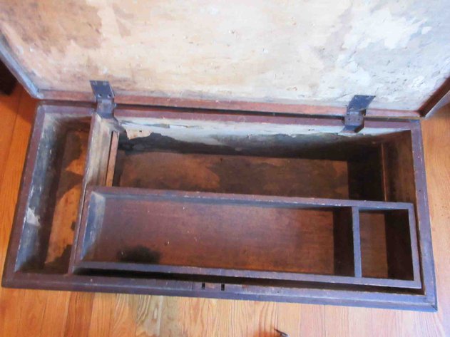 Image for Antique wood carpenter's trunk
