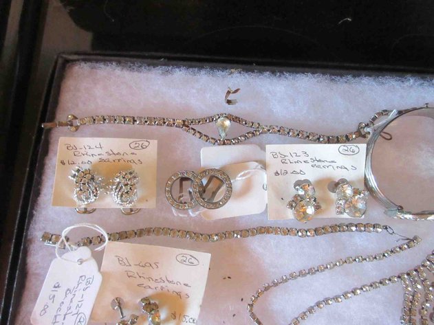 Image for Group of vintage rhinestone jewelry