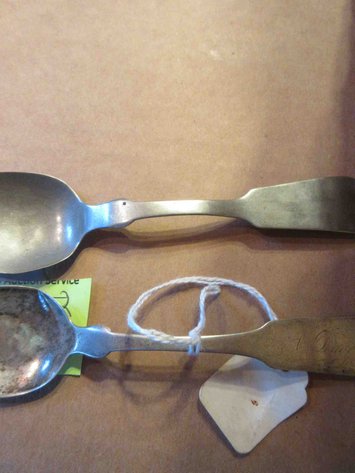 Image for (2) Hallmarked coin silver spoons