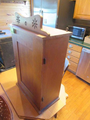 Image for Antique wood wall cabinet