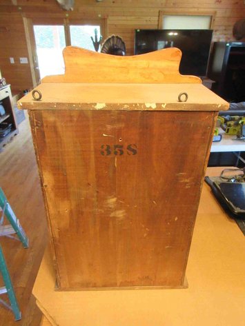 Image for Antique wood wall cabinet