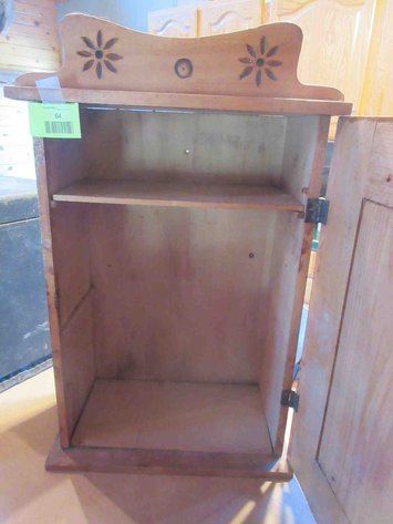Image for Antique wood wall cabinet