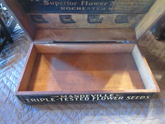 Image for Mandeville Triple-Tested Flower Seeds wood box