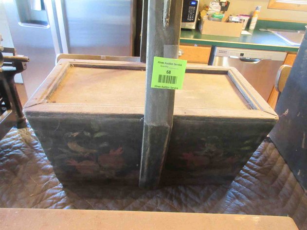 Image for Antique wood hand painted box