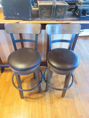 Image for Pair of swivel bar stools