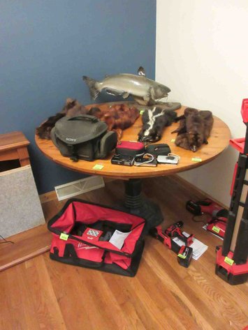Image for Antique wood gaming table with Brunswick cast iron base