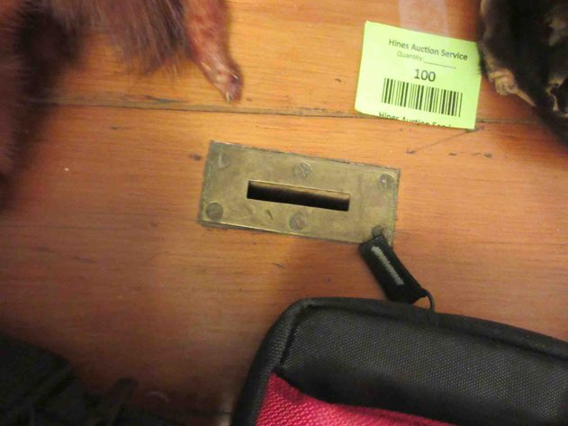Image for Antique wood gaming table with Brunswick cast iron base