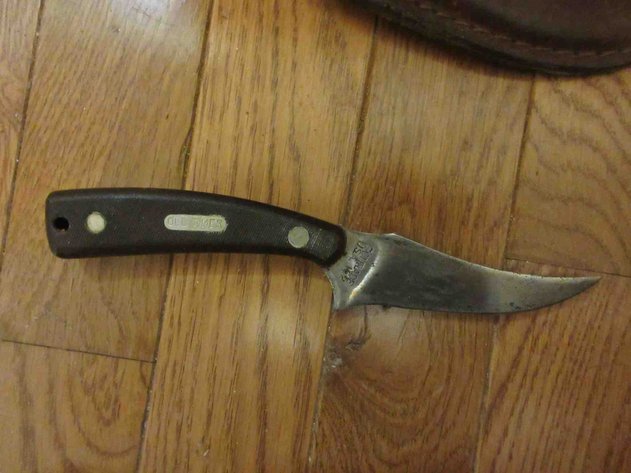 Image for Schrade Old Timer knife in leather sheath
