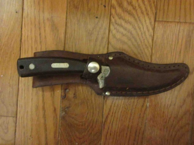 Image for Schrade Old Timer knife in leather sheath
