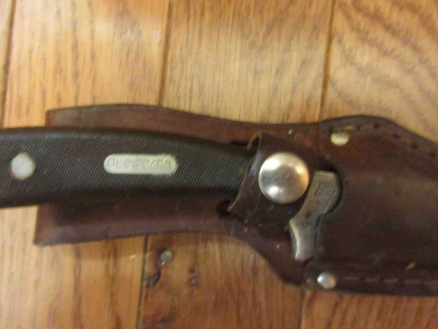 Image for Schrade Old Timer knife in leather sheath