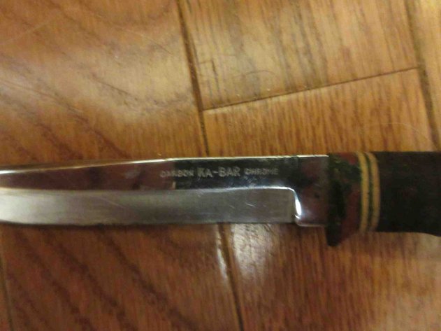 Image for Ka-Bar knife in leather sheath