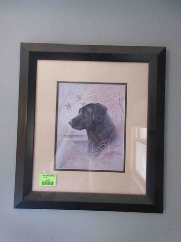 Image for Black lab print in frame