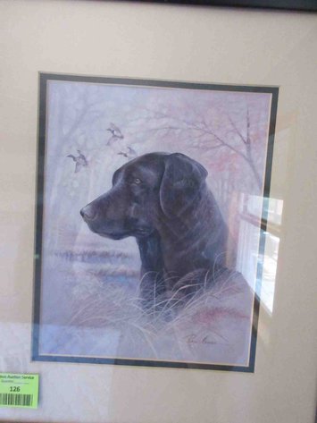 Image for Black lab print in frame
