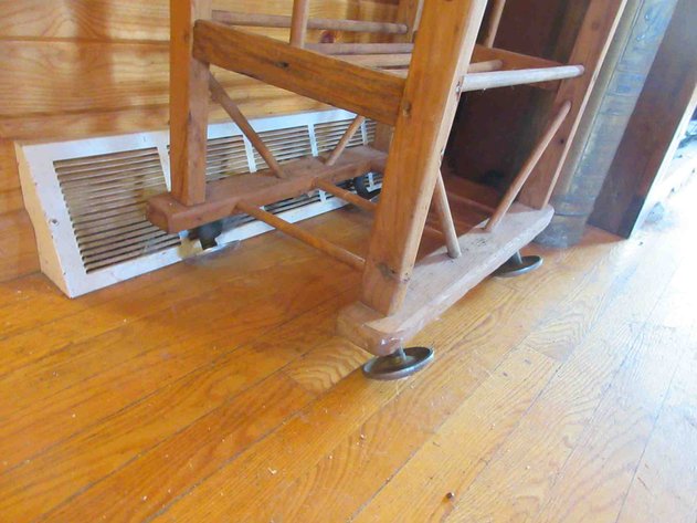 Image for Antique wood rolling shelf
