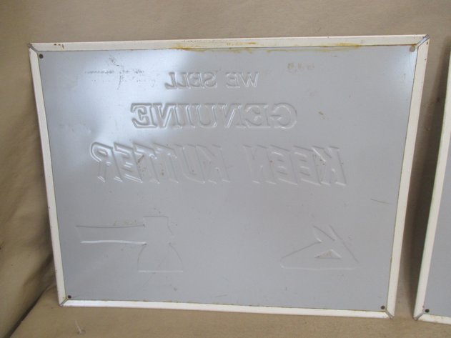 Image for (2) Keen Kutter metal embossed signs
