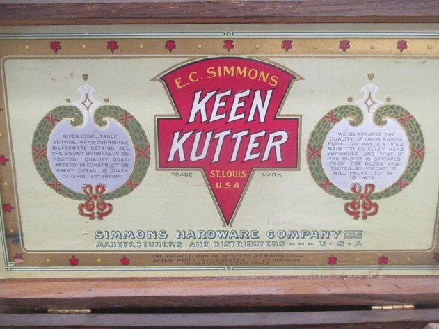 Image for Keen Kutter Simmons Hardware knife and fork set in wood case