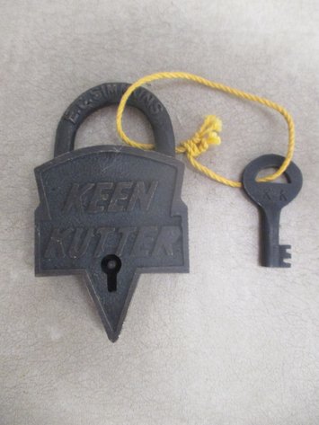 Image for E.C. Simmons Keen Kutter brass lock made into a belt buckle