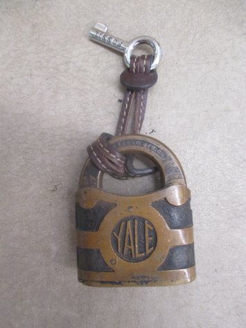 Image for Yale Y & T brass lock with key