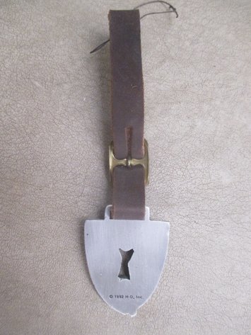 Image for Harley Davidson Pewter watch fob on leather