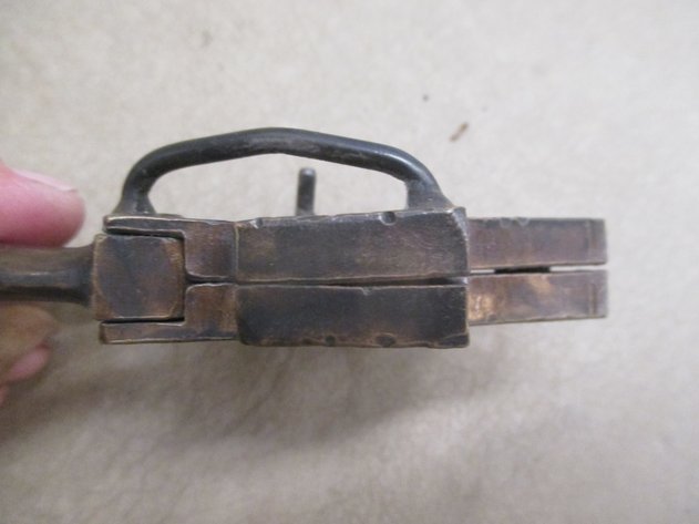 Image for E.C. Simmons Keen Kutter brass lock made into a belt buckle