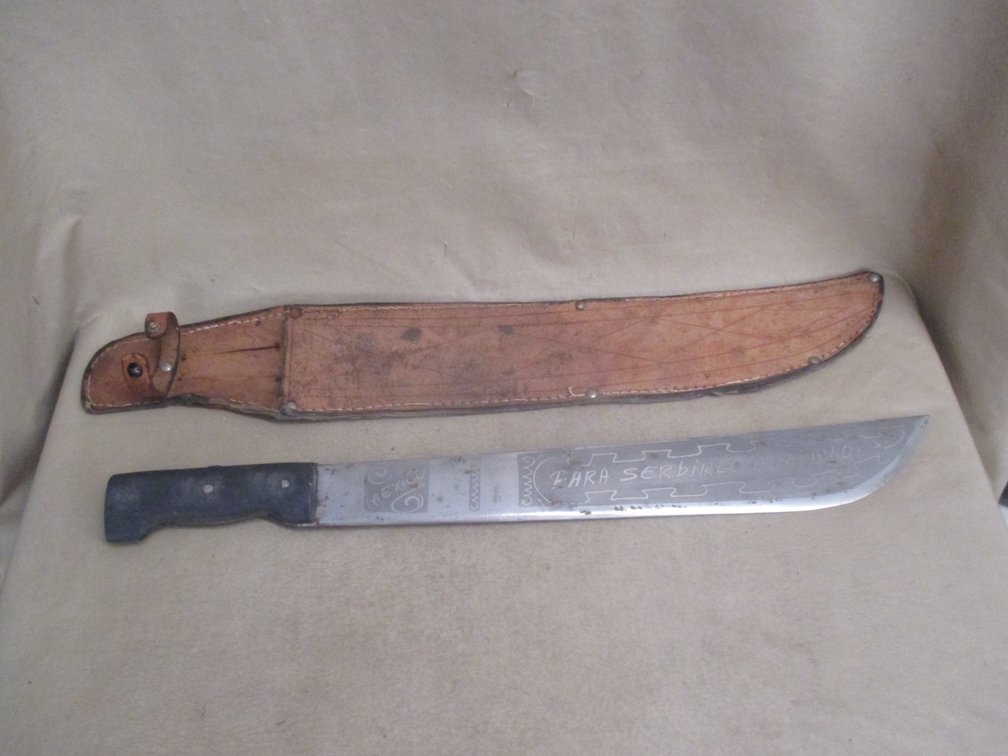 Inscribed machete