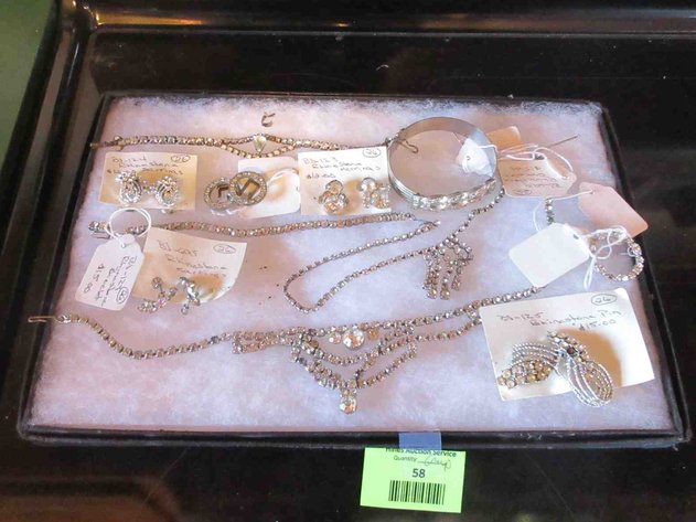 Image for Group of vintage rhinestone jewelry
