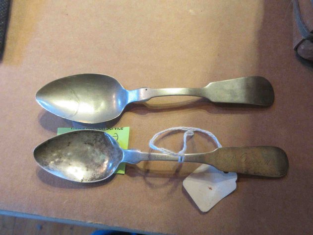 Image for (2) Hallmarked coin silver spoons