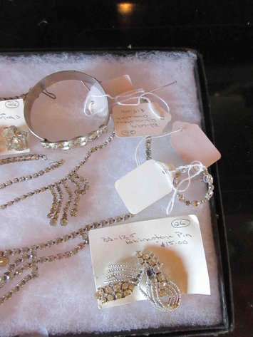 Image for Group of vintage rhinestone jewelry