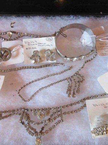 Image for Group of vintage rhinestone jewelry