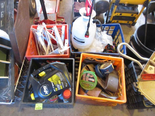 Image for (4) Milk crates with contents
