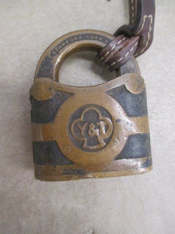 Image for Yale Y & T brass lock with key