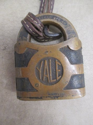 Image for Yale Y & T brass lock with key