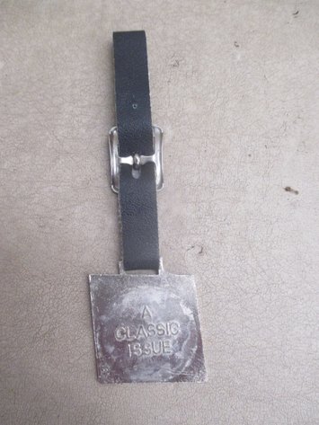 Image for Soo Line enameled watch fob on leather