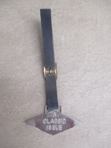 Image for MNS enameled watch fob on leather