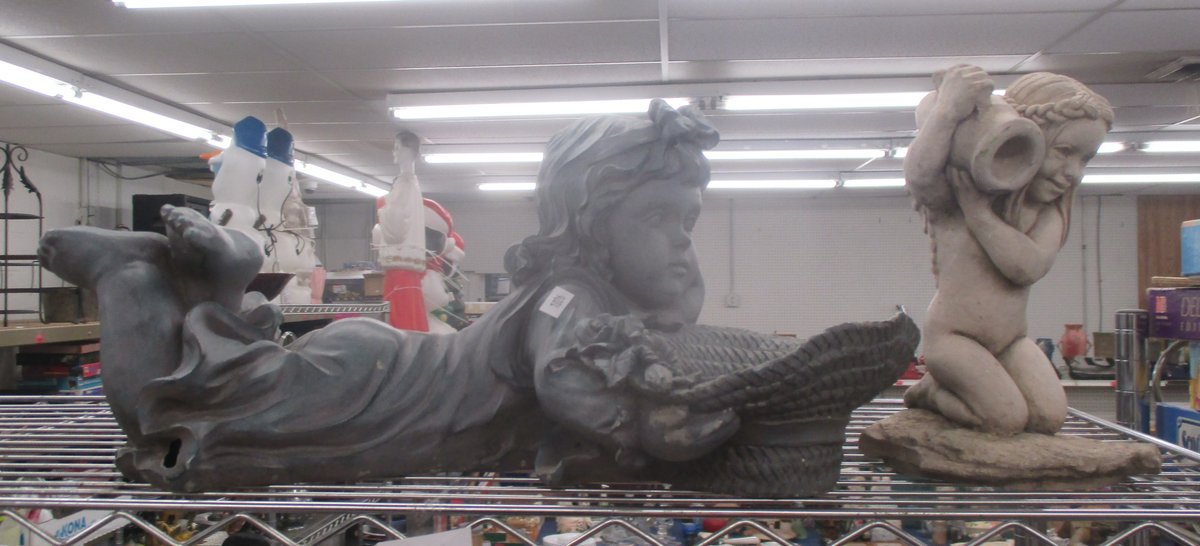 (2) Garden figurines