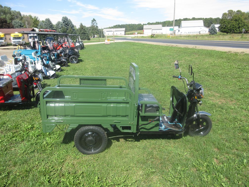 Transworld Pro No.1 Sport power electric tricycle, Army green with black seats