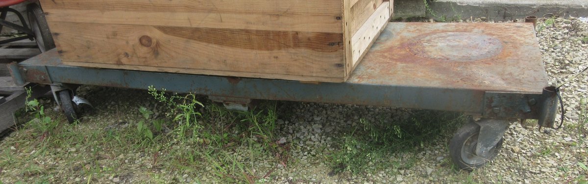 Steel rolling shop cart, no handle